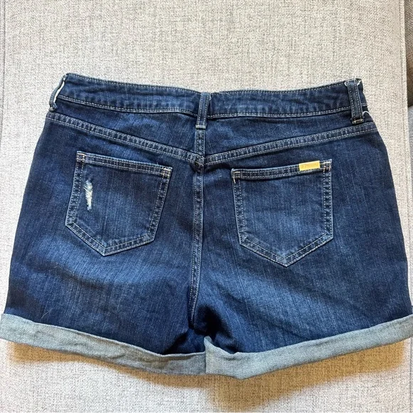 Jennifer Lopez Dark Blue Distressed Jean Shorts Size 6 EUC - Picture 5 of 5